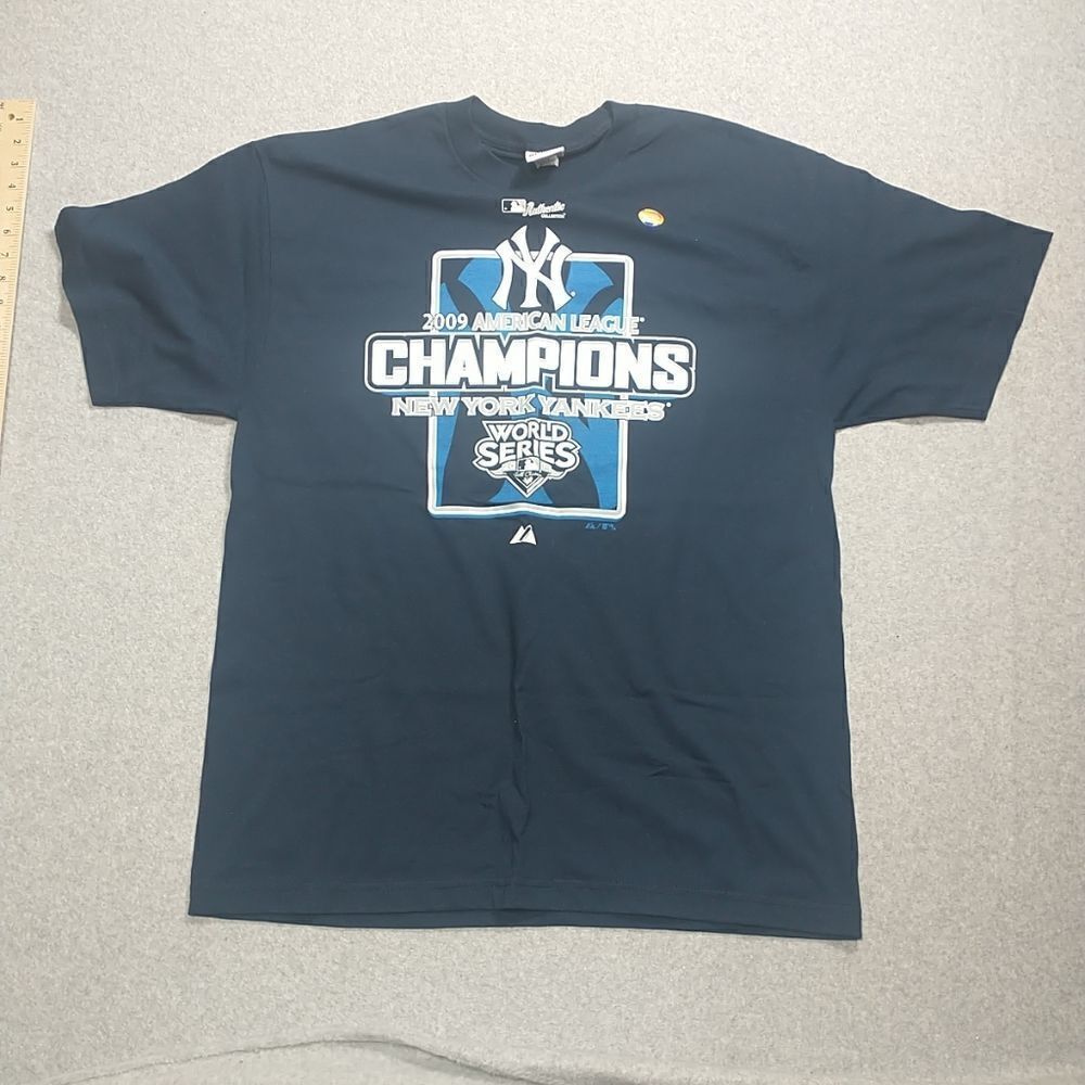 Majestic 2009 American League Champions New York Yankees World Series Men's XL.